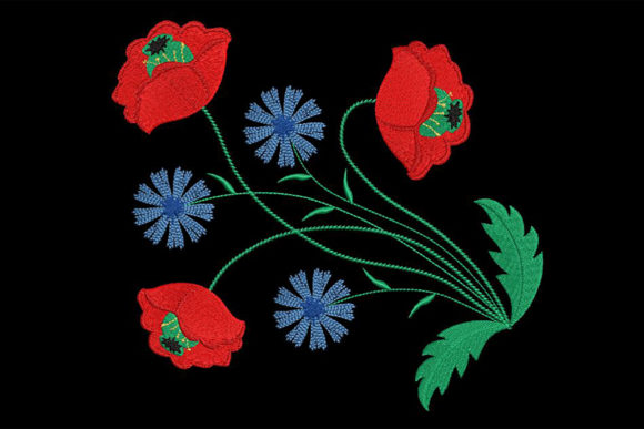 Gorgeous Poppy and Cornflowers: An Embroidery Review