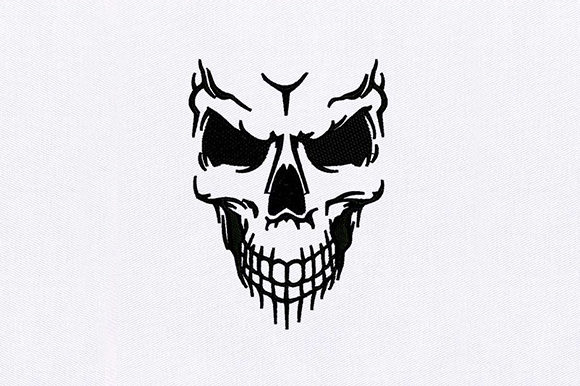 Human Skull Face: A Craft Fair Embroidery Review