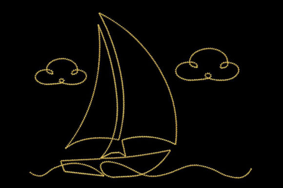 Minimalist Boat: A Continuous Line Embroidery Review