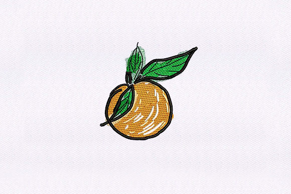 Orange Sketch: A Sweet Embroidery for Gifts