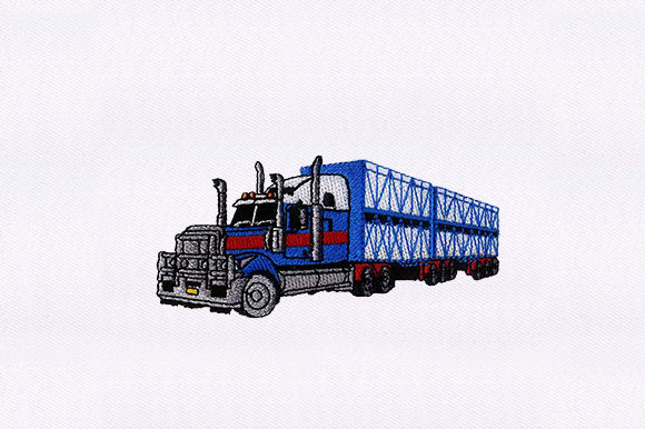 Trailer Truck Vehicle: An Embroidery Design Review