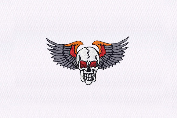 Wings Human Skull: An Embroidery Design Review